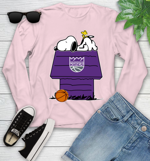 Sacramento Kings NBA Basketball Snoopy Woodstock The Peanuts Movie Youth Long Sleeve 10