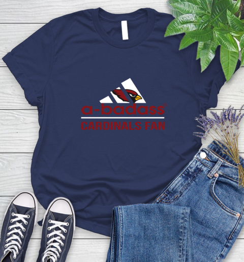 NFL A Badass Arizona Cardinals Fan Adidas Football Sports Women's T-Shirt 14
