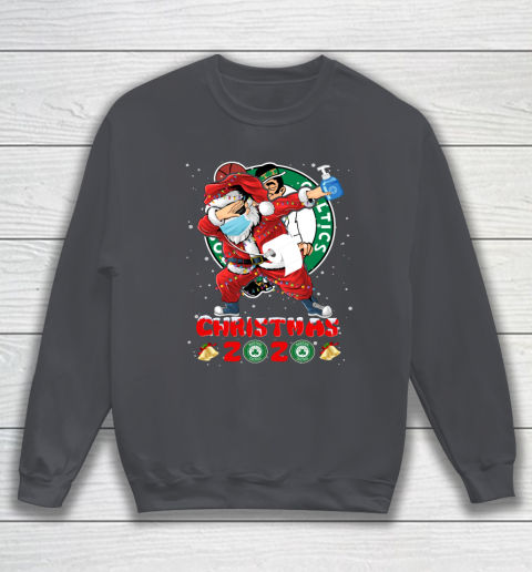 Boston Celtics Funny Santa Claus Dabbing Christmas 2020 NBA Sweatshirt 4
