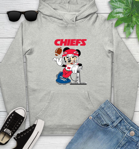 NFL Kansas city chiefs Mickey Mouse Disney Super Bowl Football T Shirt Youth Hoodie