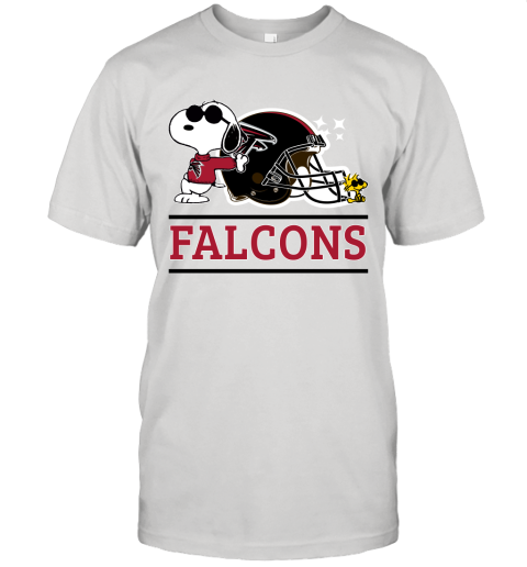 The Atlanta Falcons Joe Cool And Woodstock Snoopy Mashup Unisex Jersey Tee