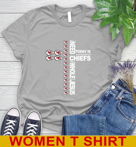 NFL All I Need Today Is A Little Bit Of Kansas City Chiefs Cross Shirt Women's T-Shirt 5