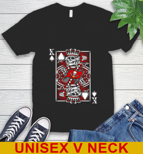 Tampa Bay Buccaneers NFL Football The King Of Spades Death Cards Shirt V-Neck T-Shirt