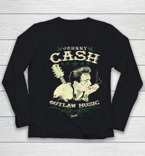 Johnny Cash Wanted Original Merchandise Youth Long Sleeve