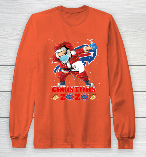 Buffalo Bills Funny Santa Claus Dabbing Christmas 2020 NFL Long Sleeve T-Shirt 3