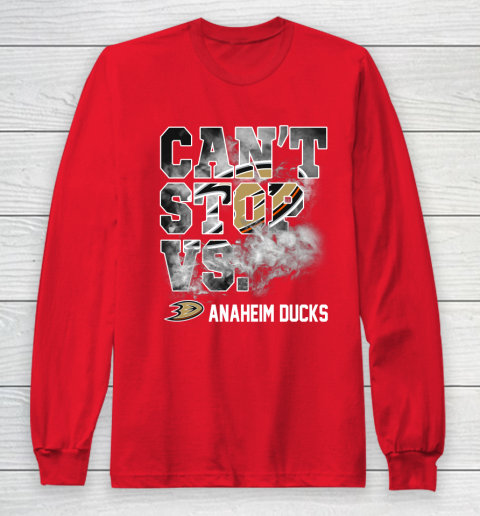 NHL Anaheim Ducks Hockey Can't Stop Vs Long Sleeve T-Shirt 7