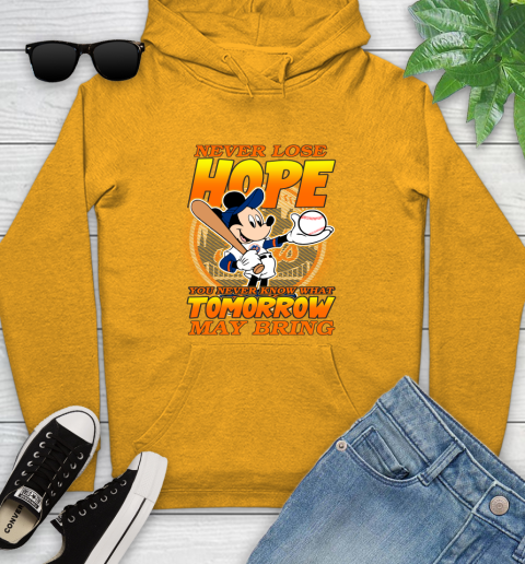 New York Mets MLB Baseball Mickey Disney Never Lose Hope Youth Hoodie 2