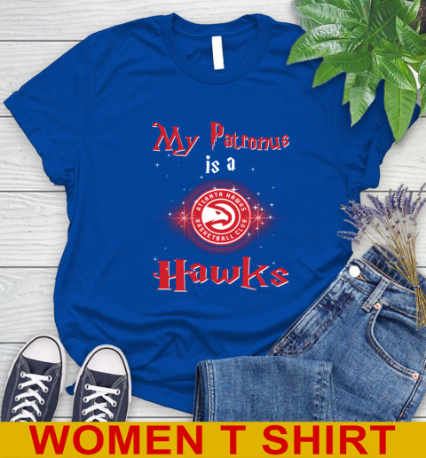 NBA Basketball Harry Potter My Patronus Is A Atlanta Hawks Women's T-Shirt 10