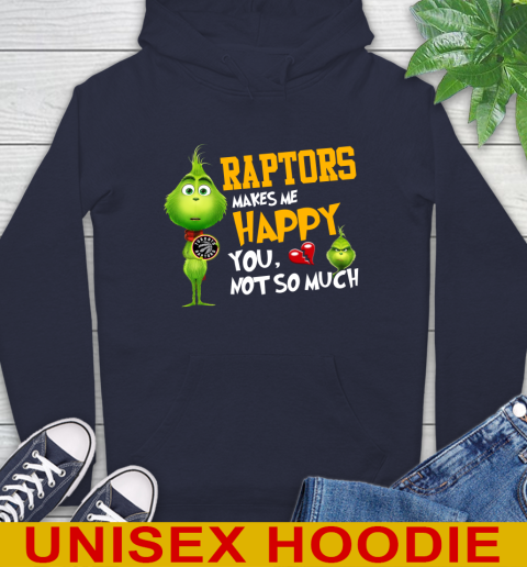 NBA Toronto Raptors Makes Me Happy You Not So Much Grinch Basketball Sports Hoodie 3