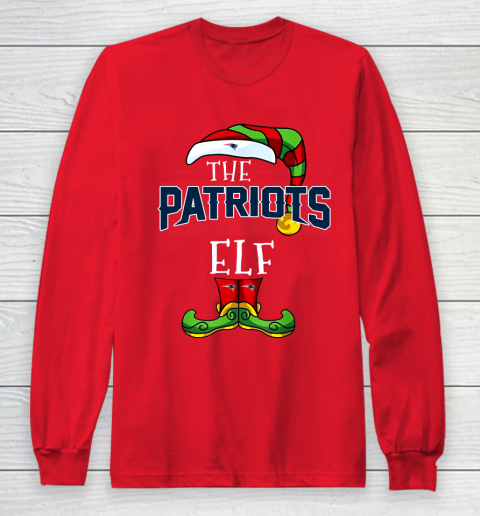 New England Patriots Christmas ELF Funny NFL Long Sleeve T-Shirt 7