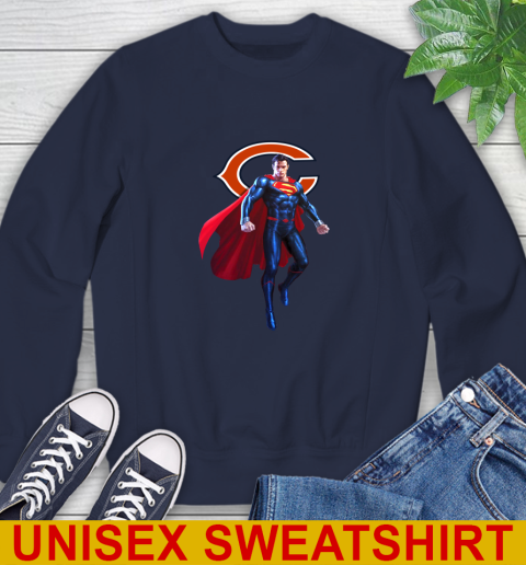 NFL Superman DC Sports Football Chicago Bears Sweatshirt 3