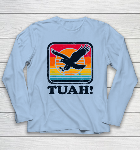 Funny Hawk Tuah Tush Camping Hiking Sarcastic Long Sleeve T-Shirt 5