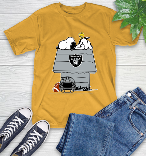 Oakland Raiders NFL Football Snoopy Woodstock The Peanuts Movie T-Shirt 3