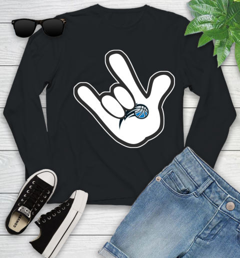 Orlando Magic NBA Basketball Mickey Rock Hand Disney Youth Long Sleeve 2