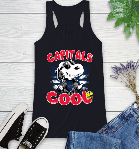NHL Hockey Washington Capitals Cool Snoopy Shirt Racerback Tank - Image 8