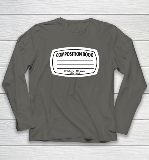 Composition Notebook Costume  Matching Group Halloween Long Sleeve T-Shirt 4