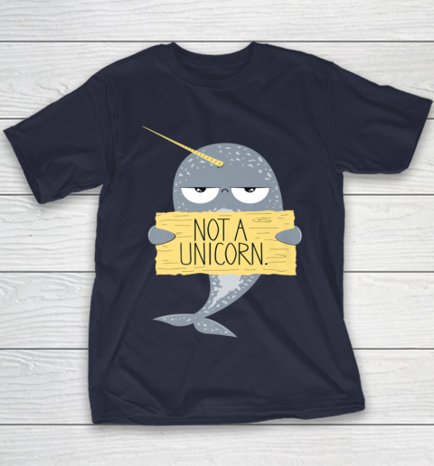 Not A Unicorn Cute Funny Narwhal Graphic Youth T-Shirt 3