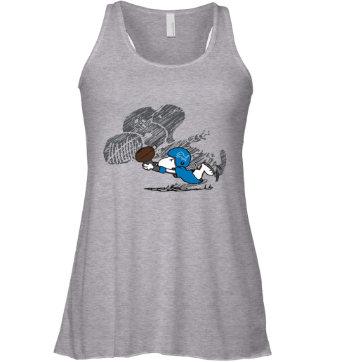 Detroit Lions Snoopy Plays The Football Game Racerback Tank