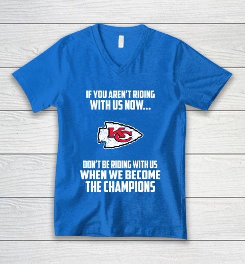 NFL Kansas City Chiefs Football We Become The Champions V-Neck T-Shirt 5