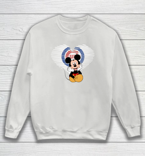 MLB Chicago Cubs The Heart Mickey Mouse Disney Baseball Sweatshirt 5