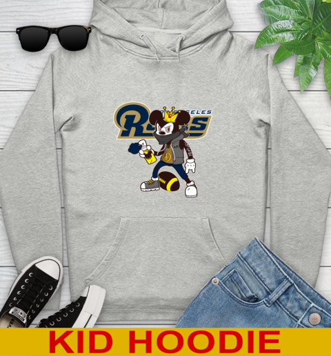 Los Angeles Rams NFL Football Mickey Peace Sign Sports Youth Hoodie
