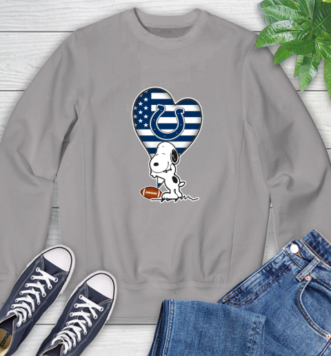 Indianapolis Colts NFL Football The Peanuts Movie Adorable Snoopy Sweatshirt 5