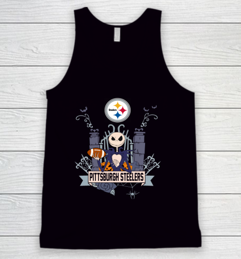 NFL Pittsburgh Steelers Football Jack Skellington Halloween Tank Top