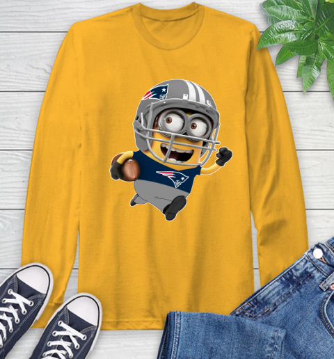 NFL New England Patriots Minions Disney Football Sports Long Sleeve T-Shirt 3