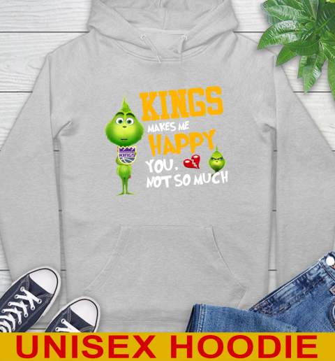 NBA Sacramento Kings Makes Me Happy You Not So Much Grinch Basketball Sports Hoodie 6