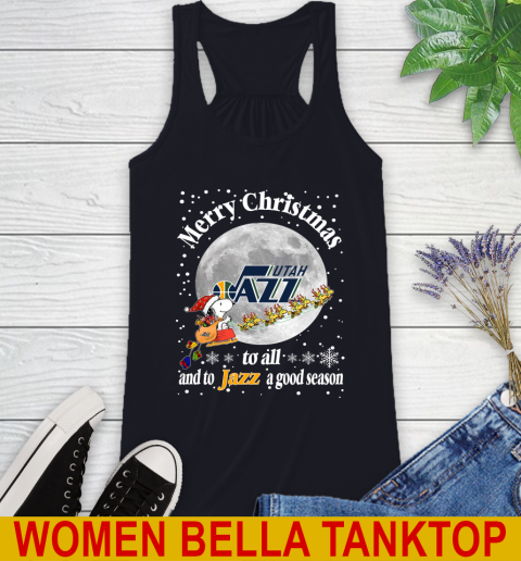 Utah Jazz Merry Christmas To All And To Jazz A Good Season NBA Basketball Sports Racerback Tank 8