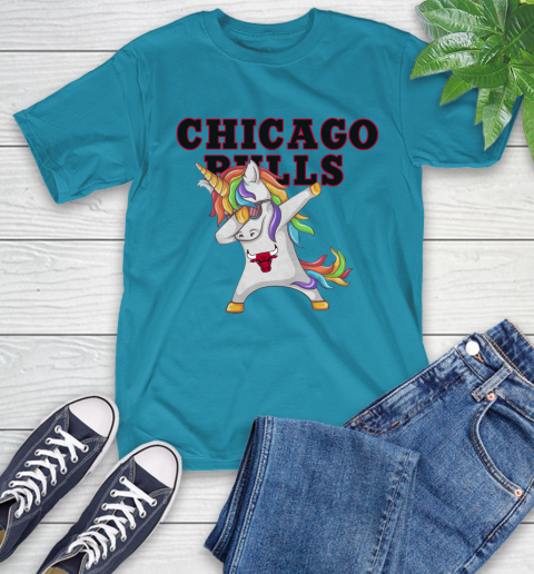 Chicago Bulls NBA Basketball Funny Unicorn Dabbing Sports T-Shirt 8