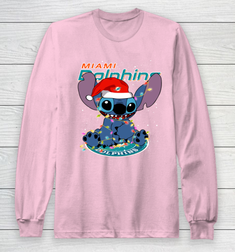 Miami Dolphins NFL Football noel stitch Christmas Long Sleeve T-Shirt 6