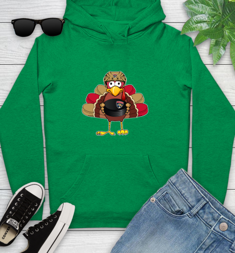 Florida Panthers Turkey Thanksgiving Day Youth Hoodie 7