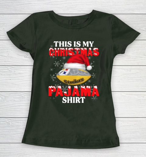 Pittsburgh Steelers This Is My Christmas Pajama Shirt NFL Women's T-Shirt 4