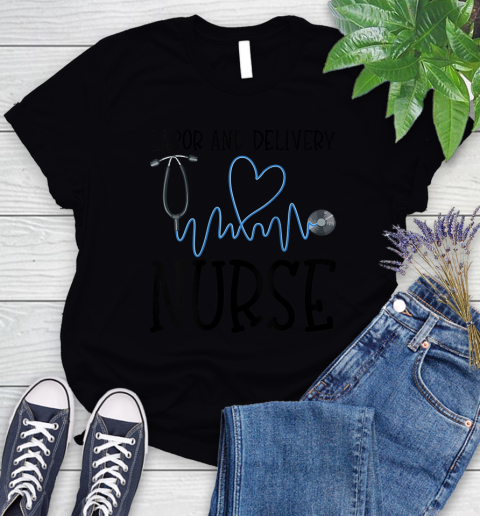 Nurse Shirt Womens Cute RN Labor and Delivery Registered Nurse NP Work Gift Shirt Women's T-Shirt