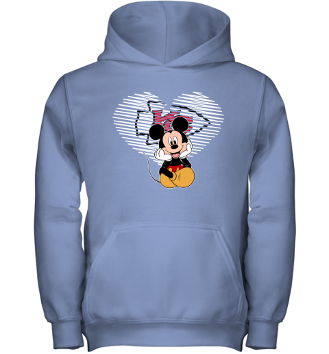 NFL Kansas City Chiefs The Heart Mickey Mouse Disney Football T Shirt XoXQs6KJwZ1 youth hoodie 43 95 151514 front carolina blue
