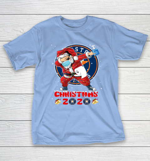 Houston Astros Funny Santa Claus Dabbing Christmas 2020 MLB T-Shirt 10