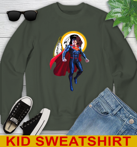 NFL Superman DC Sports Football Washington Redskins Youth Sweatshirt 9