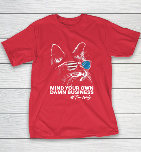 Mind Your Own Damn Business Harris Waltz Cat Lady Youth T-Shirt 7