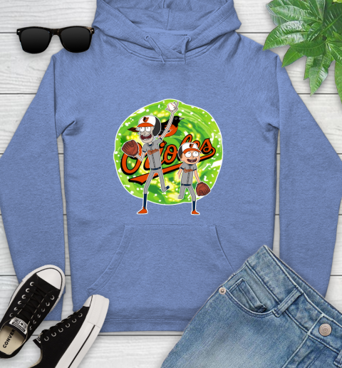 MLB Baltimore Orioles Rick And Morty Baseball Sports Youth Hoodie 12