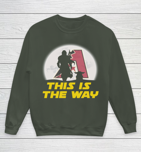 Arizona Diamondbacks MLB Baseball Star Wars Yoda And Mandalorian This Is The Way Youth Sweatshirt 8