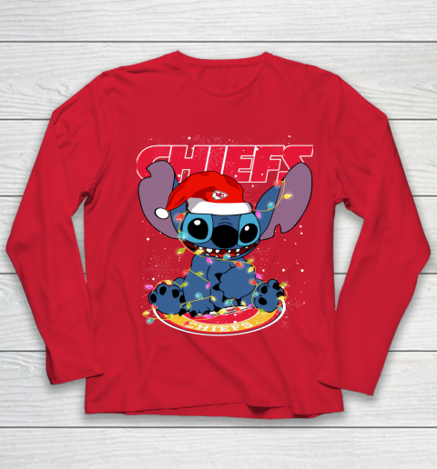Kansas City Chiefs NFL Football noel stitch Christmas Youth Long Sleeve 7