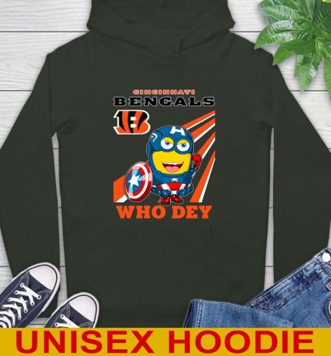 NFL Football Cincinnati Bengals Captain America Marvel Avengers Minion Shirt Hoodie 12
