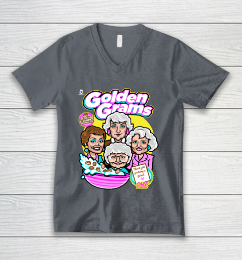 Golden Girls Tshirt Golden Grams Cereal V-Neck T-Shirt 4