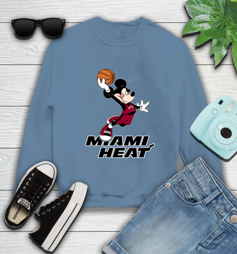 NBA Basketball Miami Heat Cheerful Mickey Mouse Shirt Sweatshirt 8