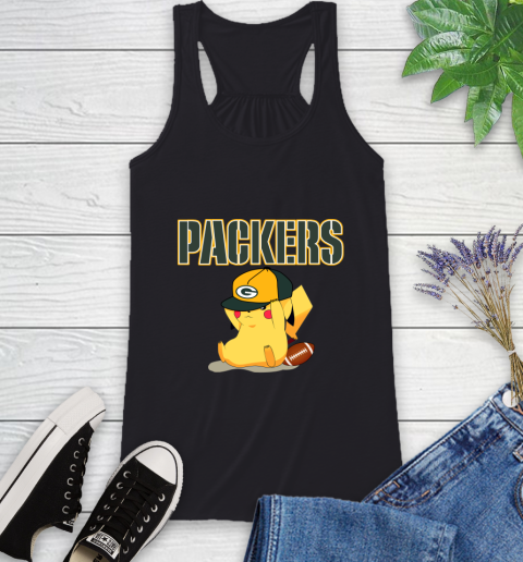 NFL Pikachu Football Sports Green Bay Packers Racerback Tank 2