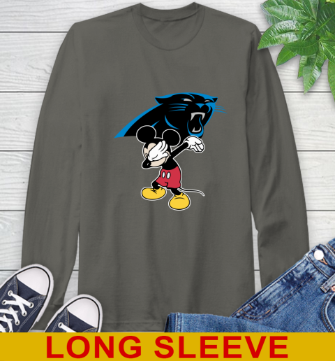 Carolina Panthers NFL Football Dabbing Mickey Disney Sports Long Sleeve T-Shirt 8