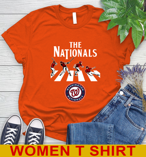 MLB Baseball Washington Nationals The Beatles Rock Band Shirt Women's T-Shirt 3