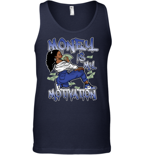 Jordan 1 Game Royal Matching Sneaker Tshirt For Woman For Girl Money Is My Motivation White Jordan Shirt