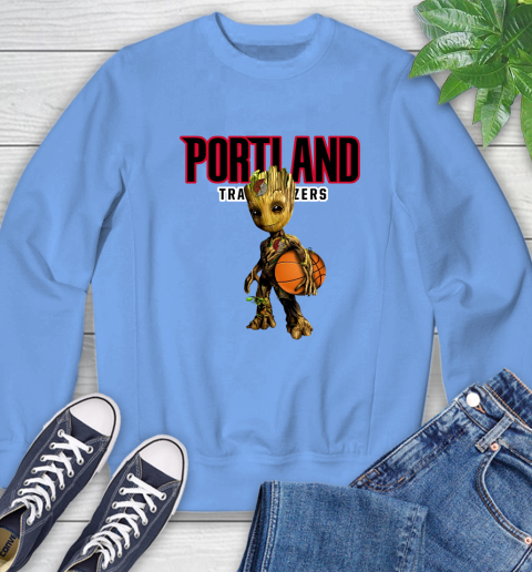 Portland Trail Blazers NBA Basketball Groot Marvel Guardians Of The Galaxy Sweatshirt 11